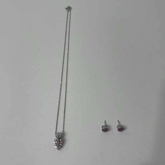 Elegant Pink and Silver Jewelry Set - Picture 2 of 6